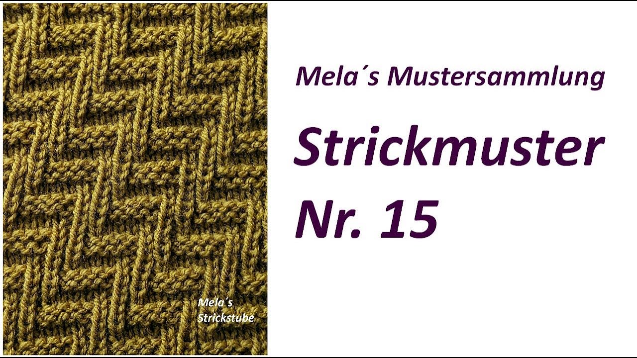Strickmuster Nr. 15 - Muster in Reihen stricken / einfaches rechts/links Muster / Treppchenmuster