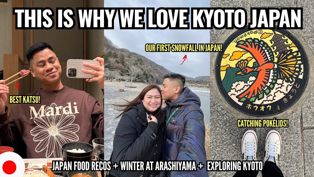 OUR FIRST WINTER IN KYOTO JAPAN | ARASHIYAMA, THE BEST KATSU, KYOTO WALKING TOUR | JAPAN TRAVEL VLOG