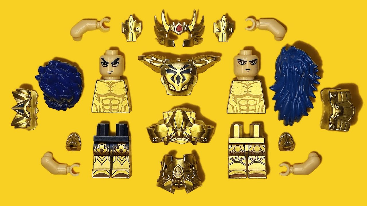 LEGO Gold Saints: Gemini Saga & Cancer Deathmask | Saint Seiya | Unofficial Minifigure | Anime