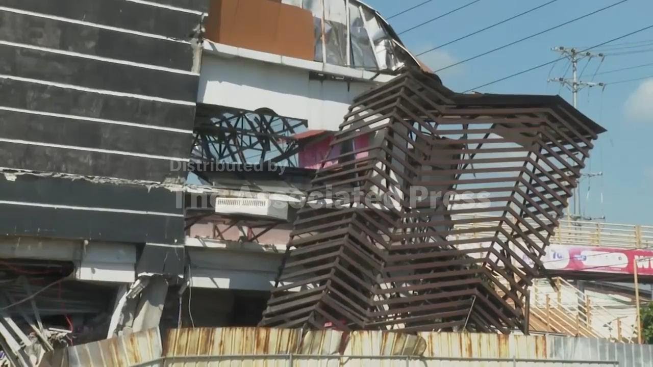 A large market in General Santos among structures heavily damaged in magnitude 7.8 earthquake
