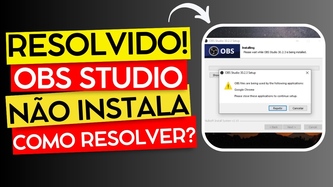 ERRO AO INSTALAR OBS STUDIO - OBS STUDIO N&Atilde;O INSTALA? (RESOLVIDO)