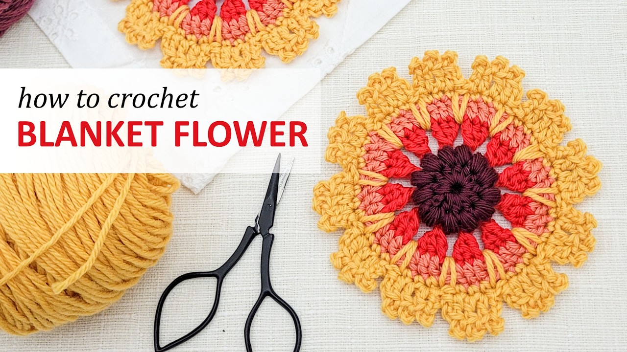 How to Crochet the Blanket Flower Applique