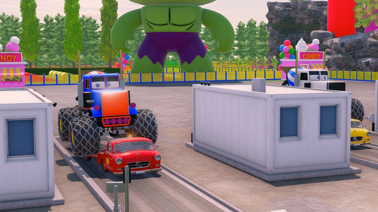 Transporting With Colors - MERCEDES CLASSIC TRUCK WITH PIXAR TRUCK MONSTER #40 - FS22