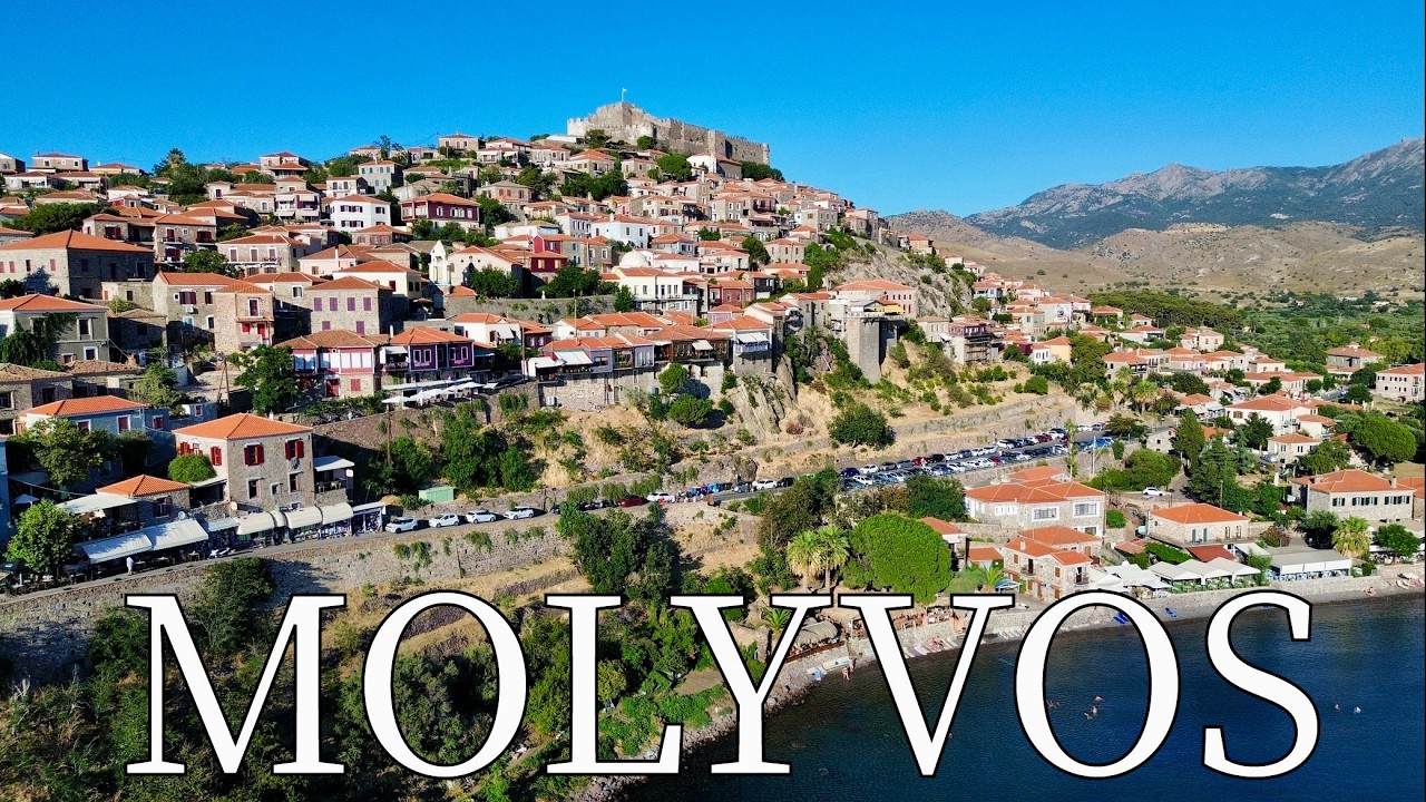 Mithymna (Molyvos), Island Lesvos, Greece - by drone [4K]. #lesbos 