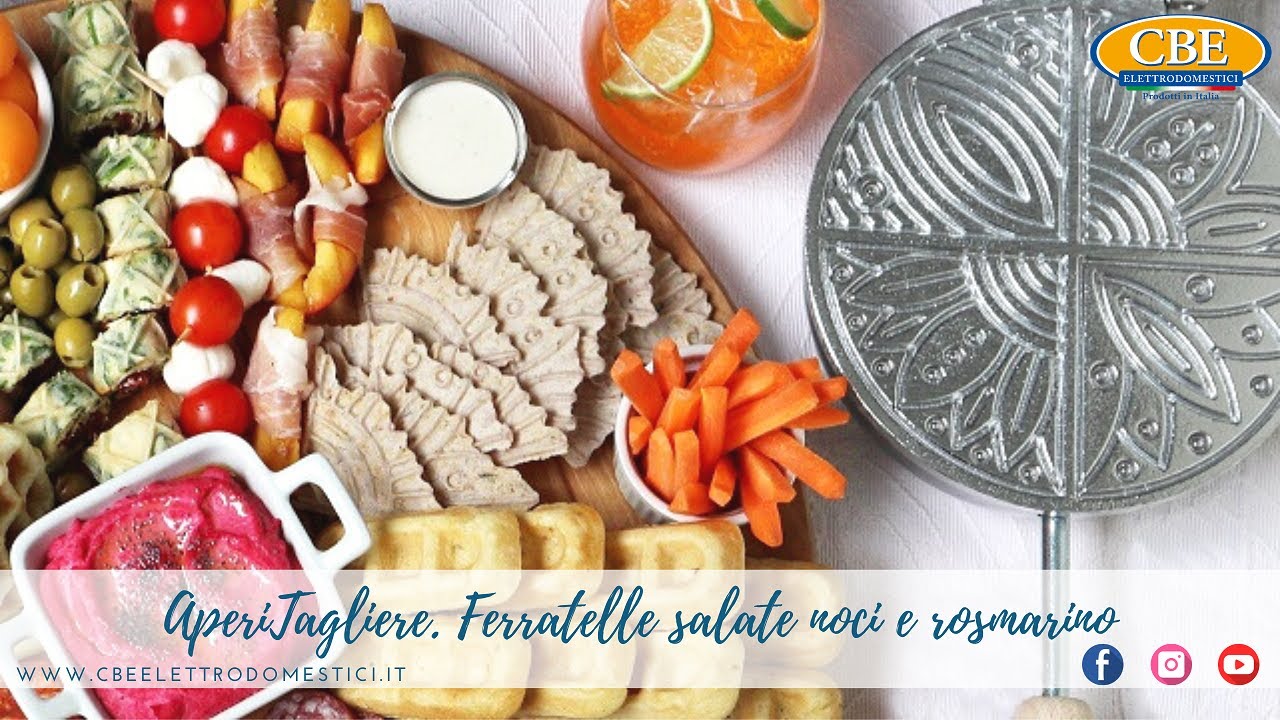 AperiTagliere. Ferratelle salate noci e rosmarino. Biscottiera 8030100