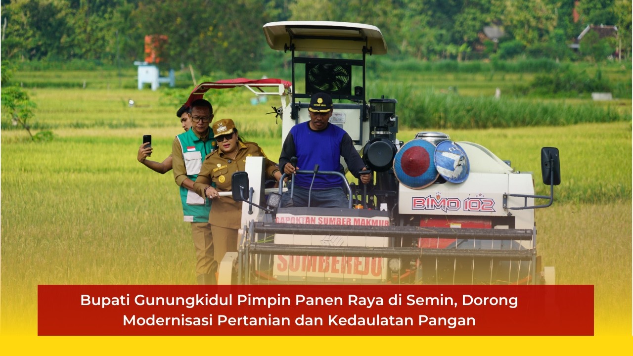 Bupati Gunungkidul Pimpin Panen Raya di Semin