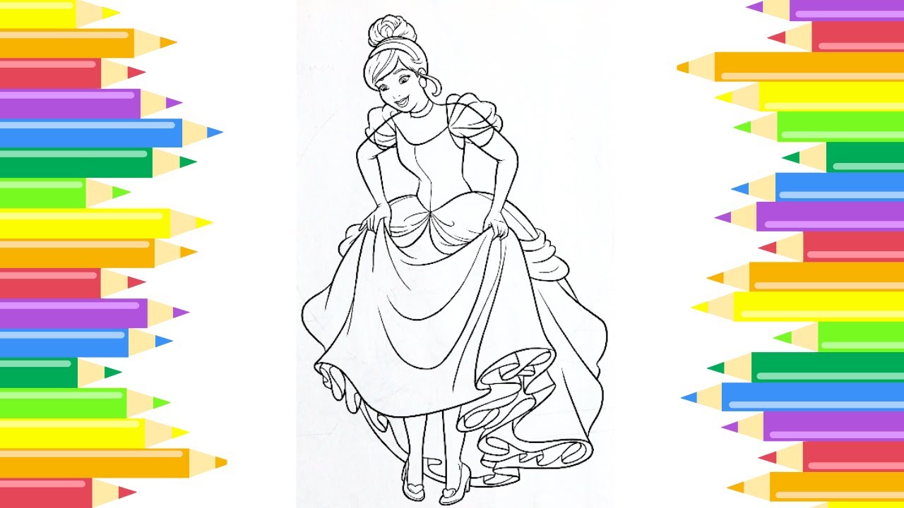 Princess Cinderella Colouring