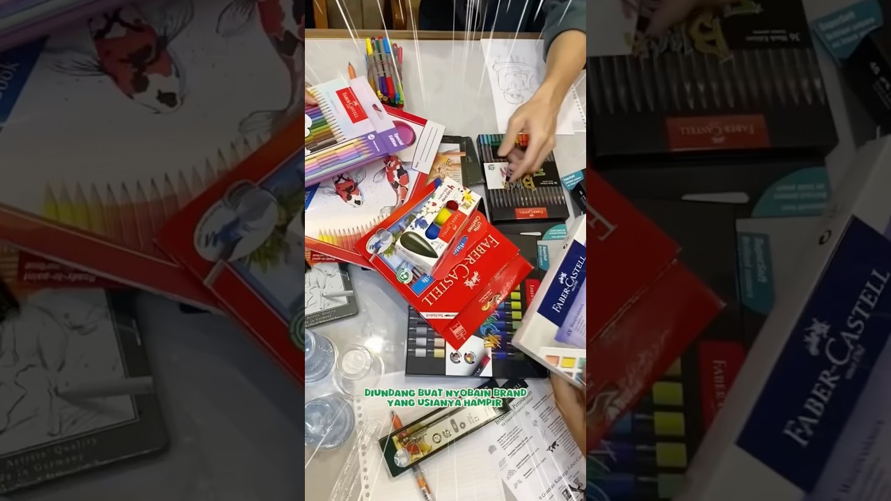 COBAIN SEMUA ALAT LUKISNYA Faber-Castell !! #art #rizkyamom #drawing #artwork #fabercastell
