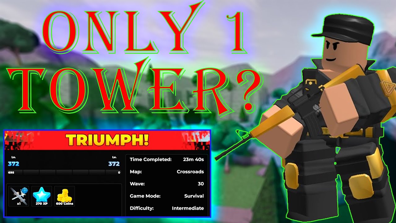 ONLY 1 Tower… Could It Actually Beat Intermediate? | Roblox TDS
