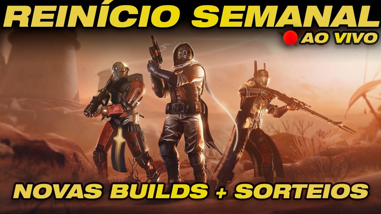 🔴 RESET SEMANAL COM SORTEIO DE EMBLEMAS NO DESTINY 2: INSURGENTES - TESTANDO BUILDS DE ARCANO