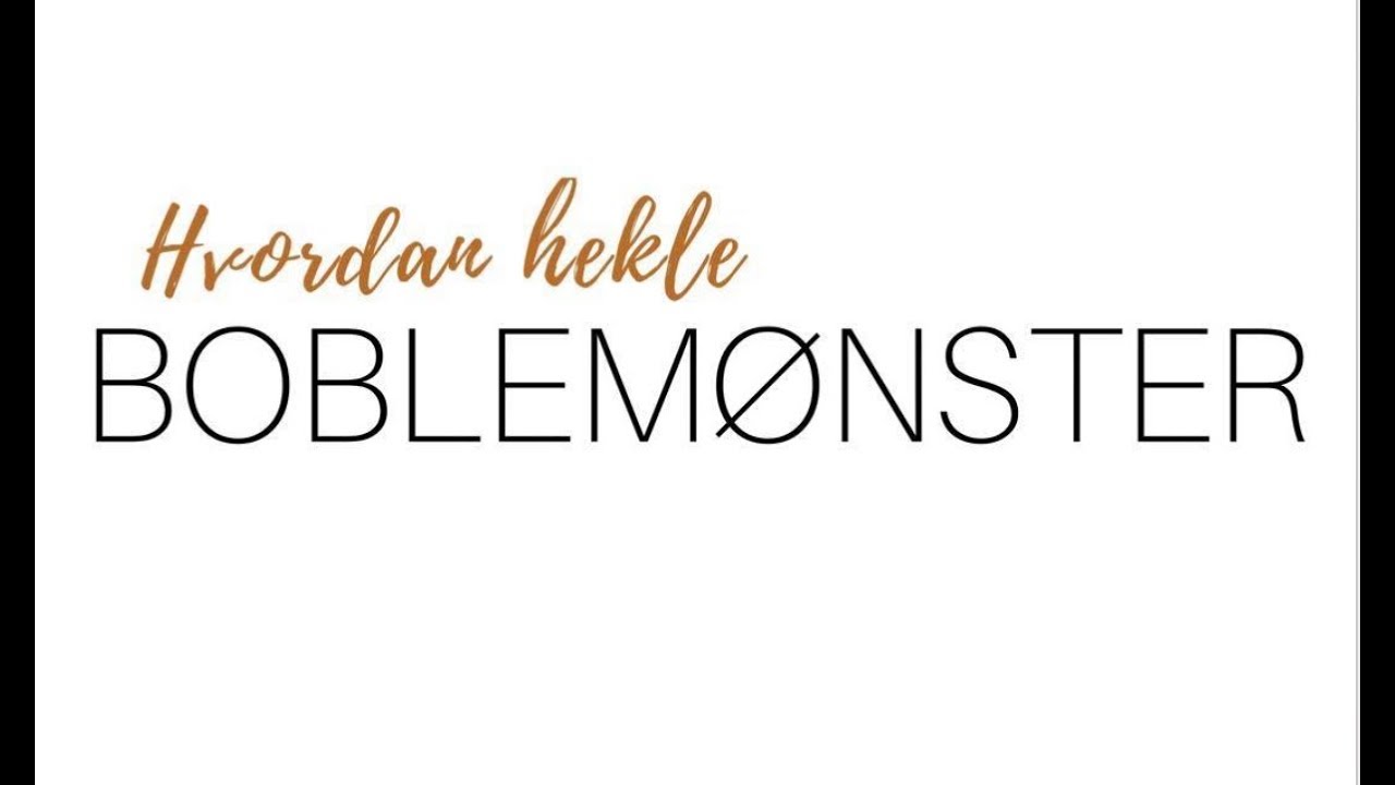 Hvordan hekle en BOBLEMASKE - Hvitelinjer Crochet