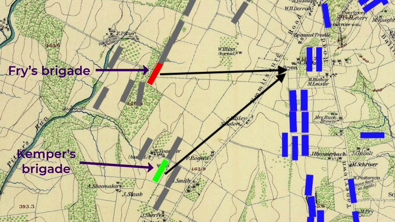 Gettysburg, Day Three - Pickett's Attack: to Emmitsburg Road