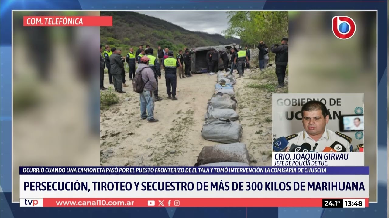 La Policía interceptó una camioneta con 300 kilos de droga tras una fuga