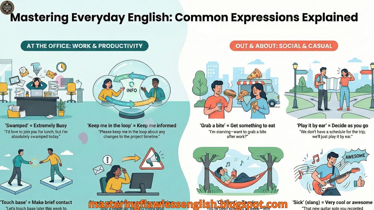 American Idioms You Must Know 😲: 📘  Learn Real Conversations Today - Mastering Flawless English