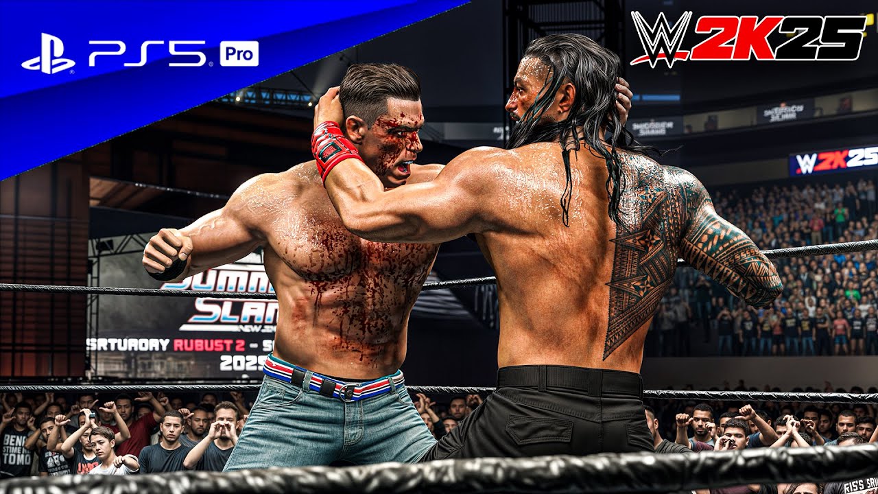 WWE 2K25 - Roman Reigns vs John Cena | WWE Championship Match at SummerSlam | PS5™ Pro [4K60]