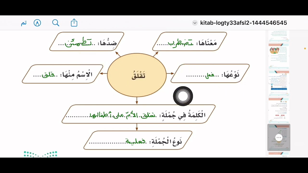 التعاون الدرس الأول لغتي الصف الثالث الابتدائي الفصل الدراسي الثاني 