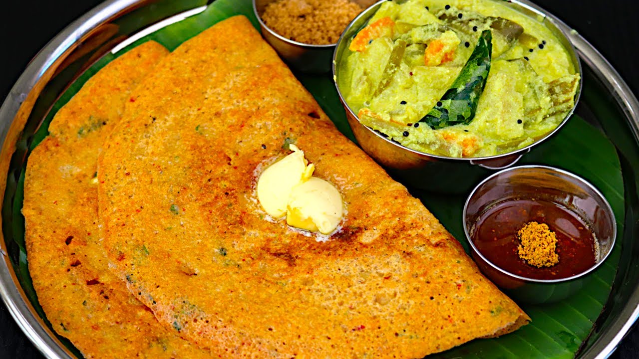 கையேந்திபவன் ஸ்பெஷல் சுவையான அடை தோசை & அவியல்😋 | Adai Dosa Recipe in Tamil | aviyal recipe in tamil