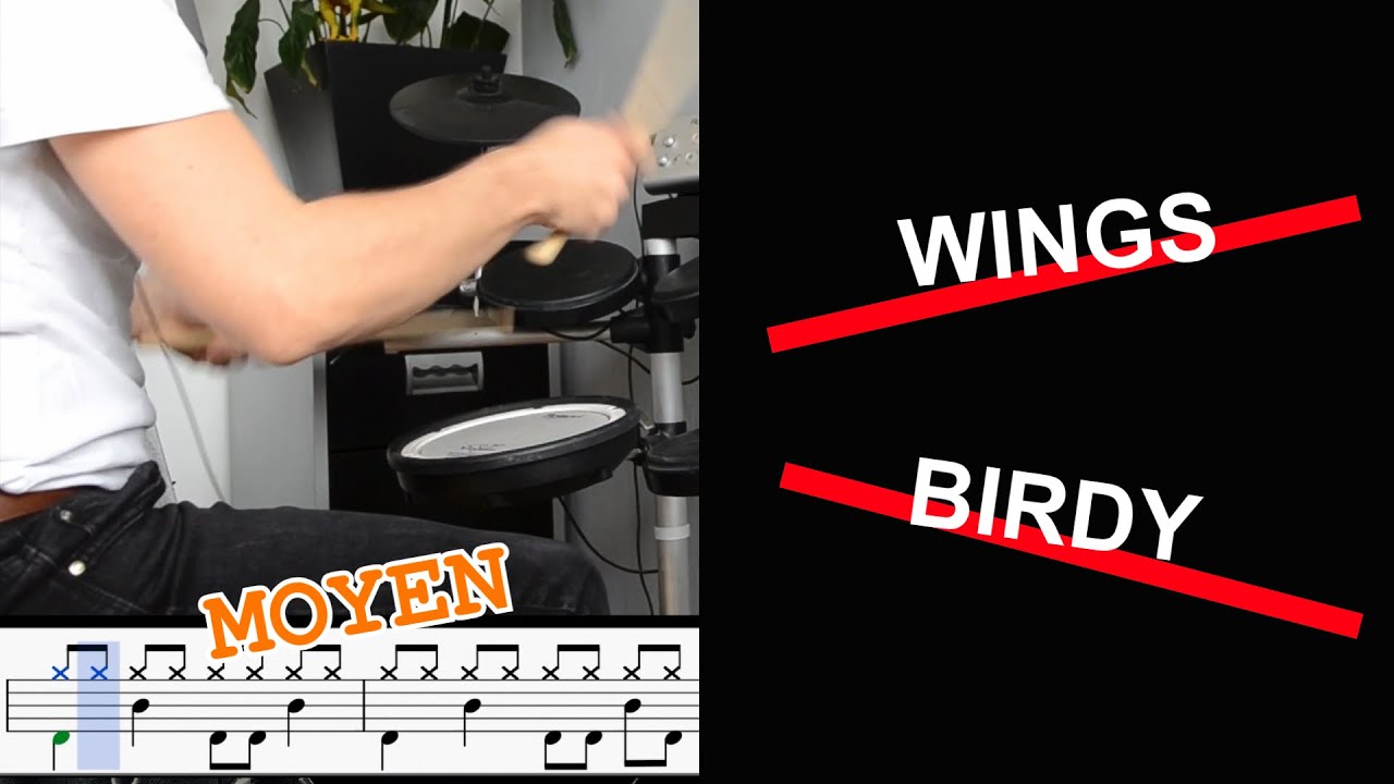 DRUM SHEET - DRUM COVER : WINGS, BIRDY, DRUM COVER
