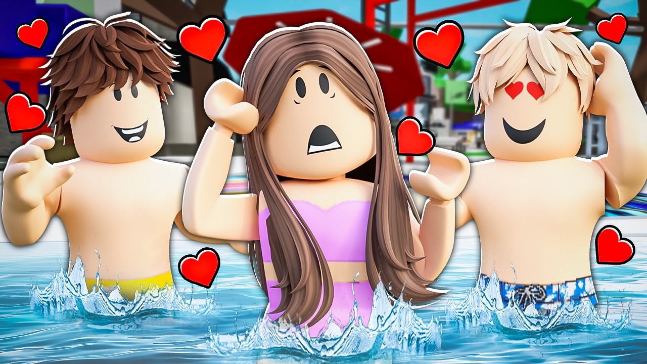 Weszłam na IMPREZĘ BASENOWĄ TYLKO DLA CHŁOPAKÓW w BROOKHAVEN RP! 🤭 (Historyjka Roblox)