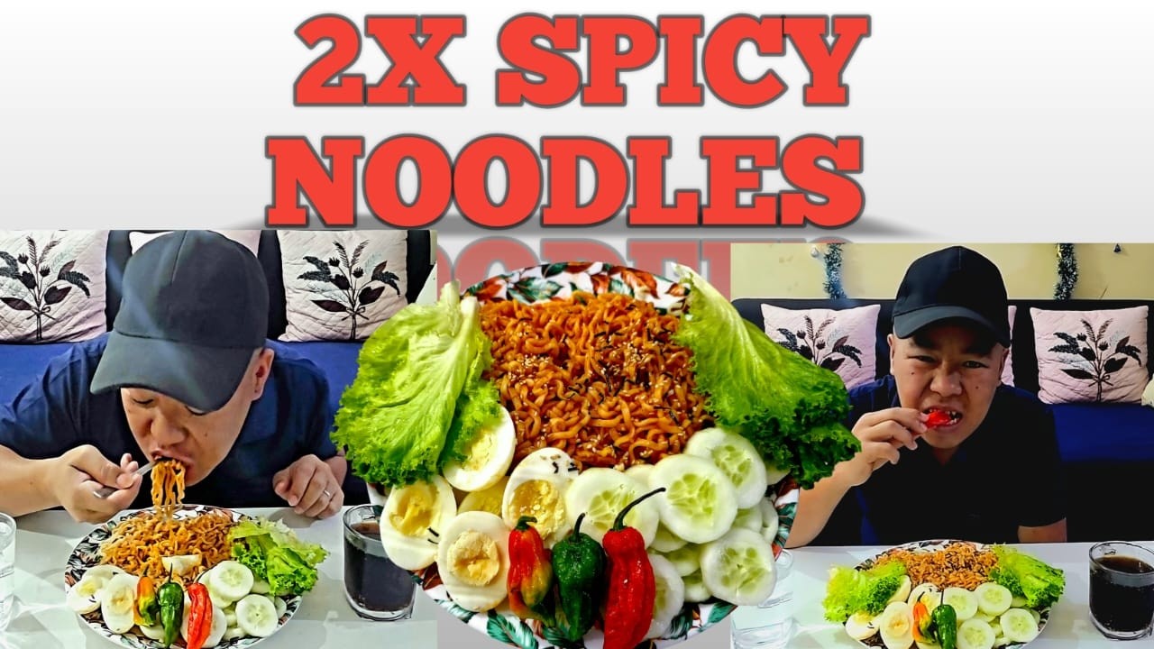 My First 2X Spicy Noodles Experience 😱🔥 Too Hot To Handle?