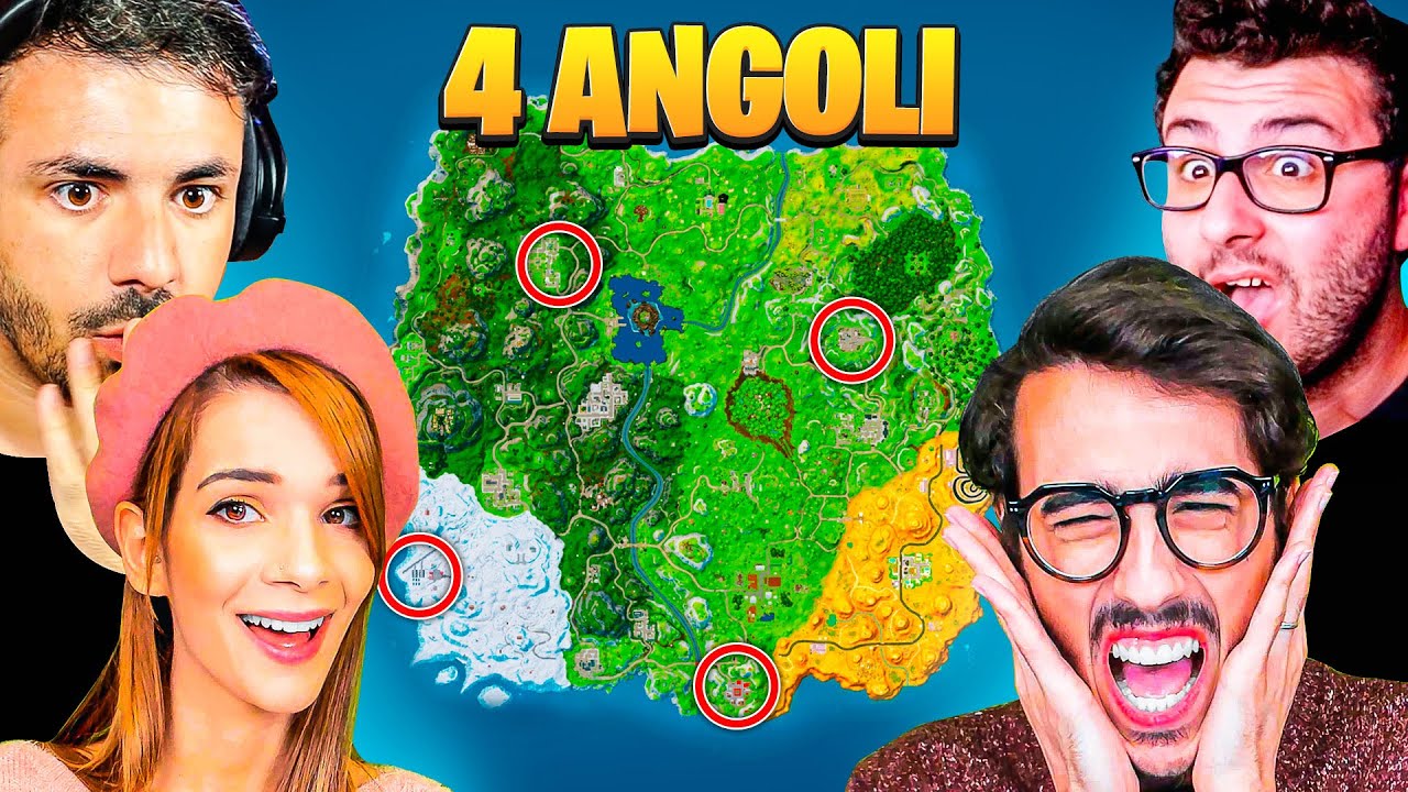 4 ANGOLI DELLA MAPPA CHALLENGE SU FORTNITE OG!