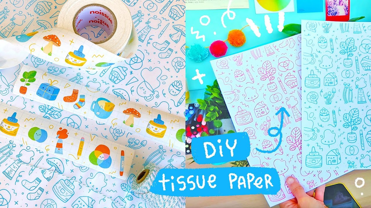 🎁 How I Make My Own Custom Tissue Paper (+ DIY Version To Do At Home :-)