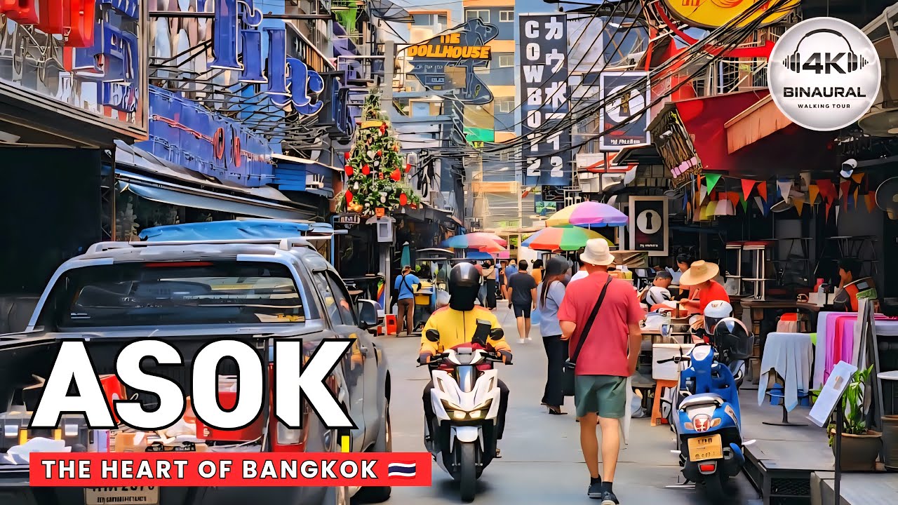[4K] Asok and Sukhumvit Area Bangkok 🇹🇭 ASMR 🎧 Walking Tour