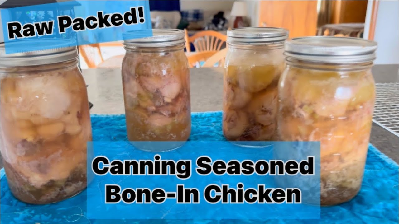 Pressure Canning Seasoned Bone-In Chicken!   Fast Food!