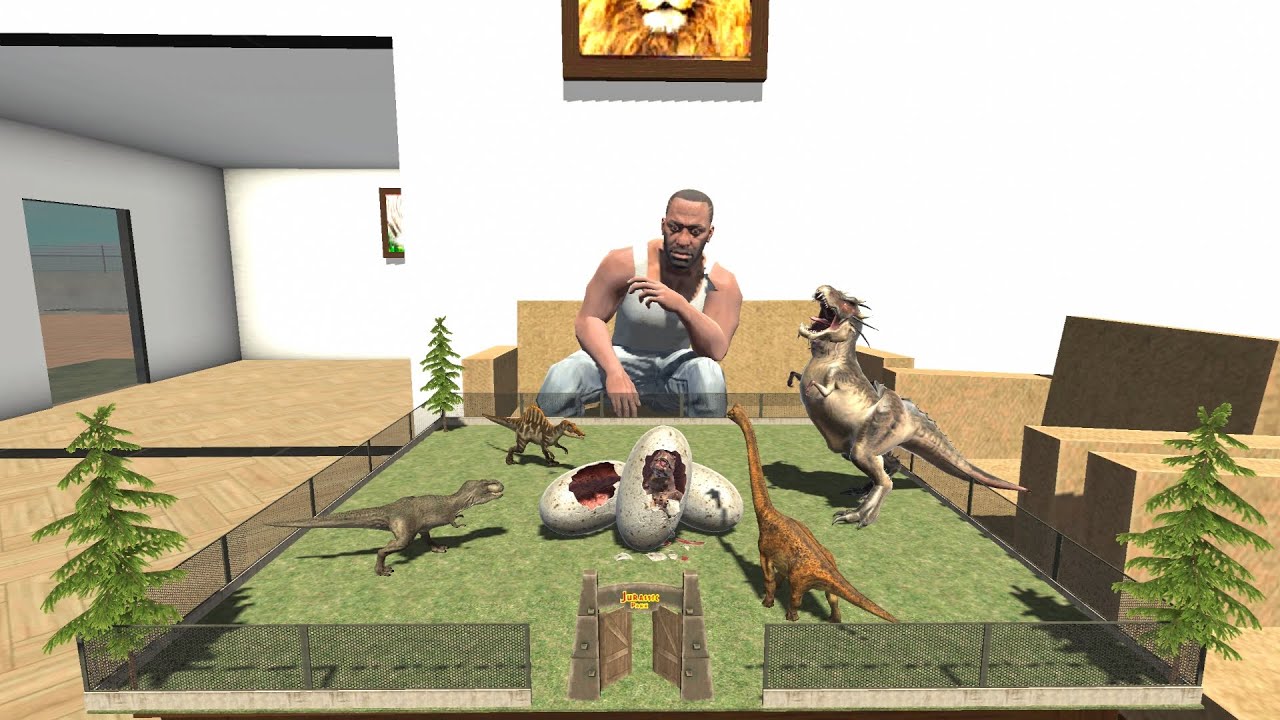 Franklin Found Tiny Dinasaur Eggs and Dinosaurs in Indian Bikes Driving 3D