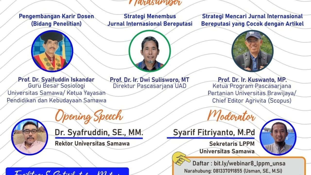WEBINAR NASIONAL : MENGEMBANGKAN KARIER DOSEN MELALUI PENELITIAN DAN PUBLIKASI