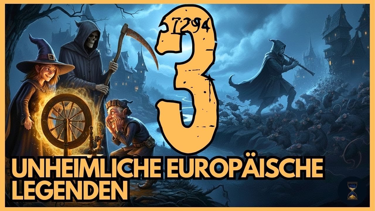 3 unheimliche europäische Legenden (Der Gevatter Tod, Rumpelstilzchen, Der Rattenfänger von Hameln)