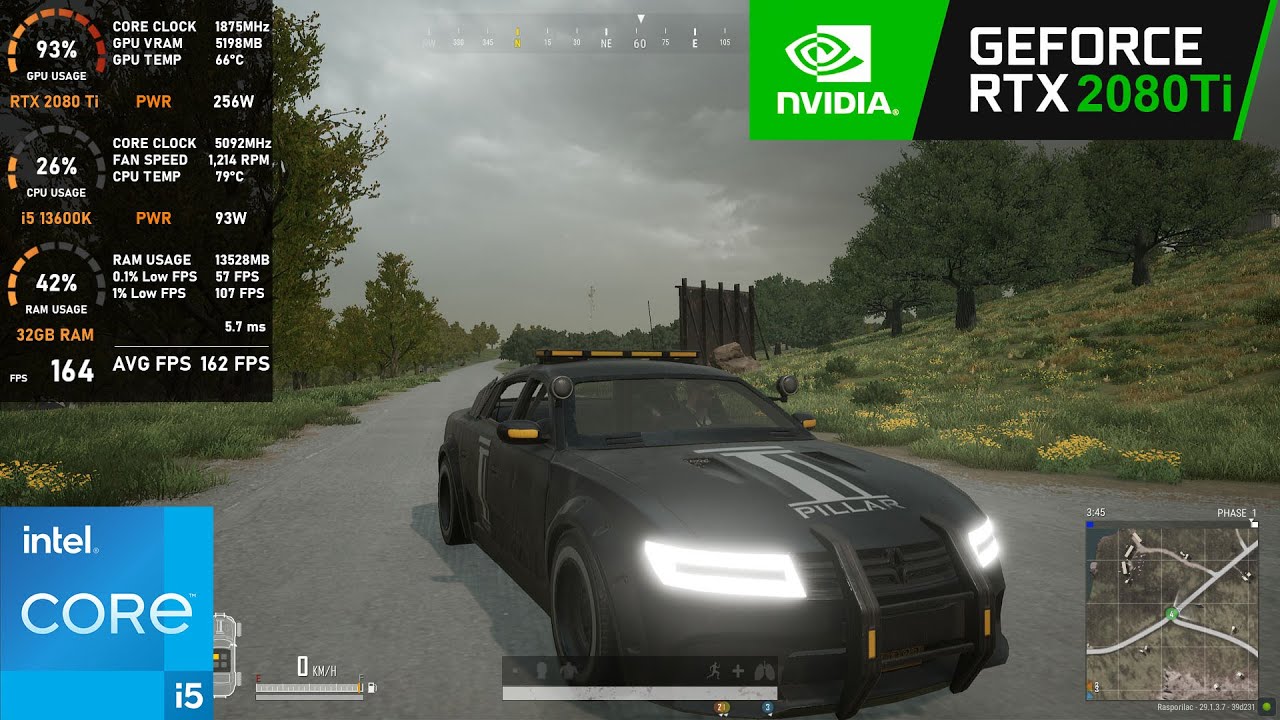 RTX 2080 Ti : PUBG (Tested in 2024)