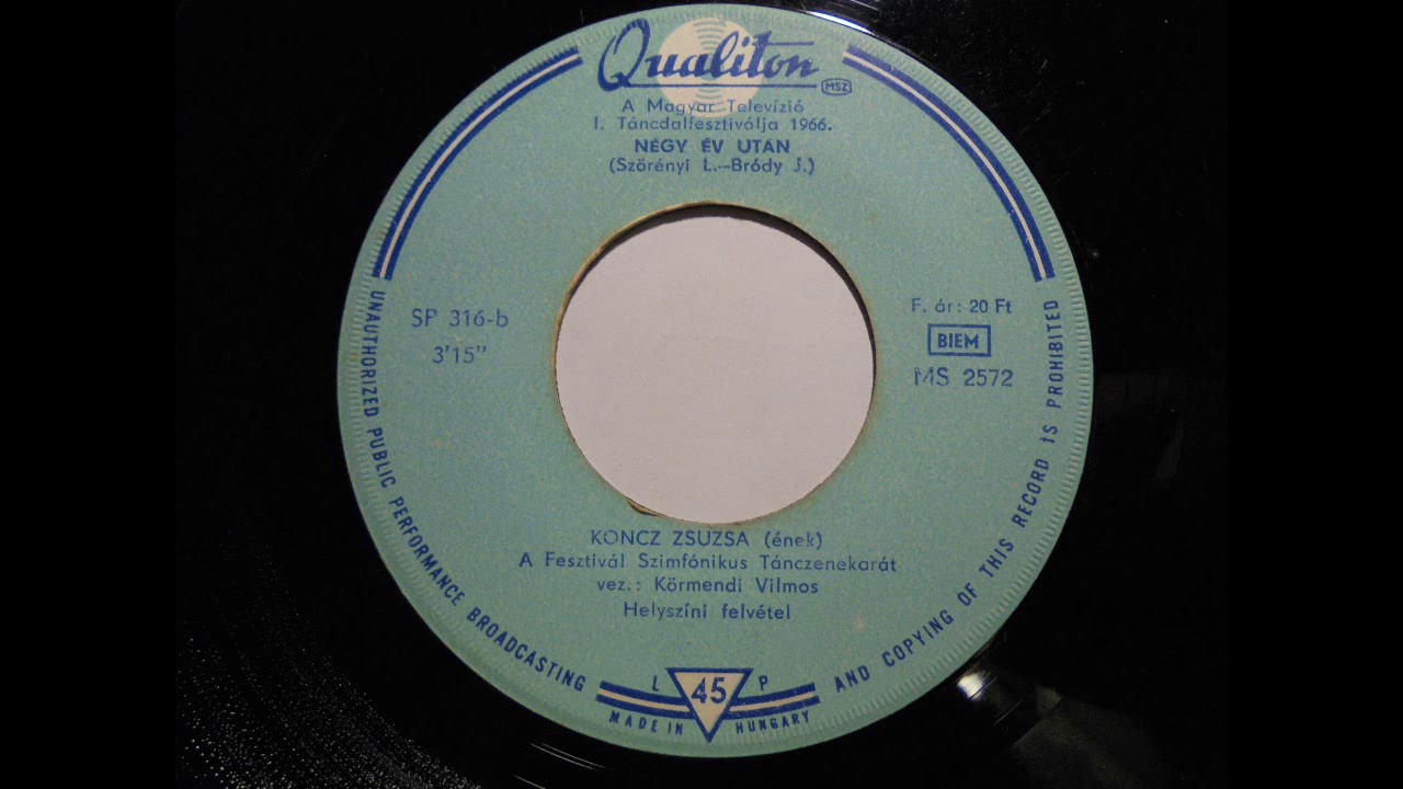 Négy év után  - Koncz Zsuzsa  - 1966