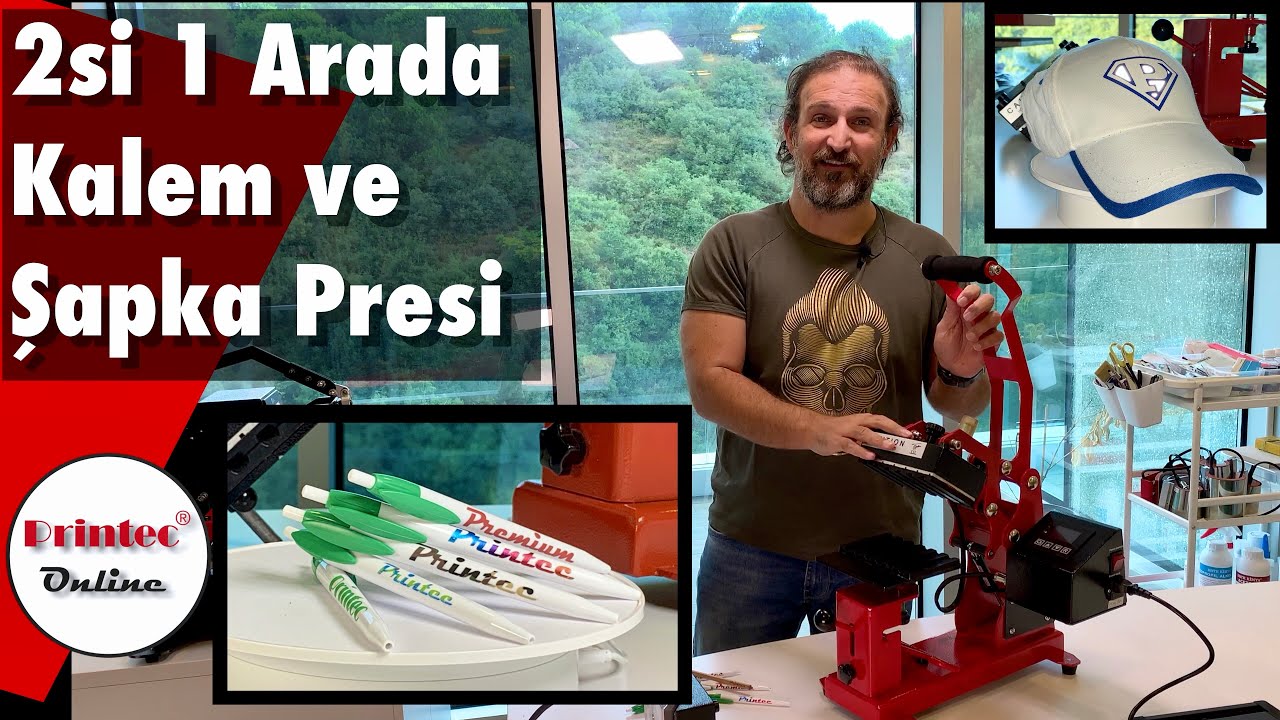 Printec Kalem ve Şapka Presi 2si 1 Arada Tanıtım Videosu
