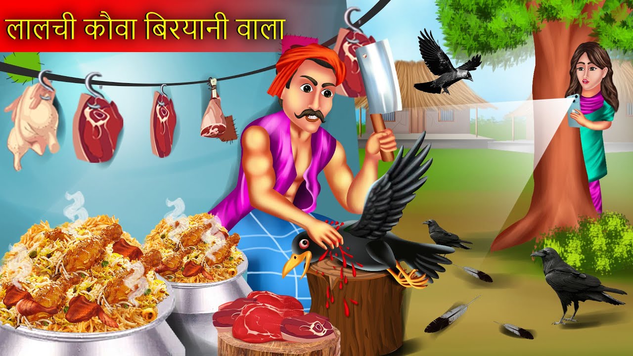 लालची कौवा बिरयानी वाला | Lalchi Kauva Biryani Wala | Kauva Biryani Wala | Hindi Kahaniya |