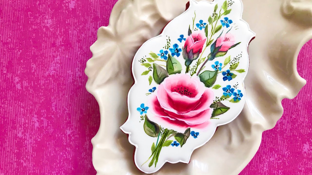 Beautiful Rose. Hand-Painted Cookie. 🌹