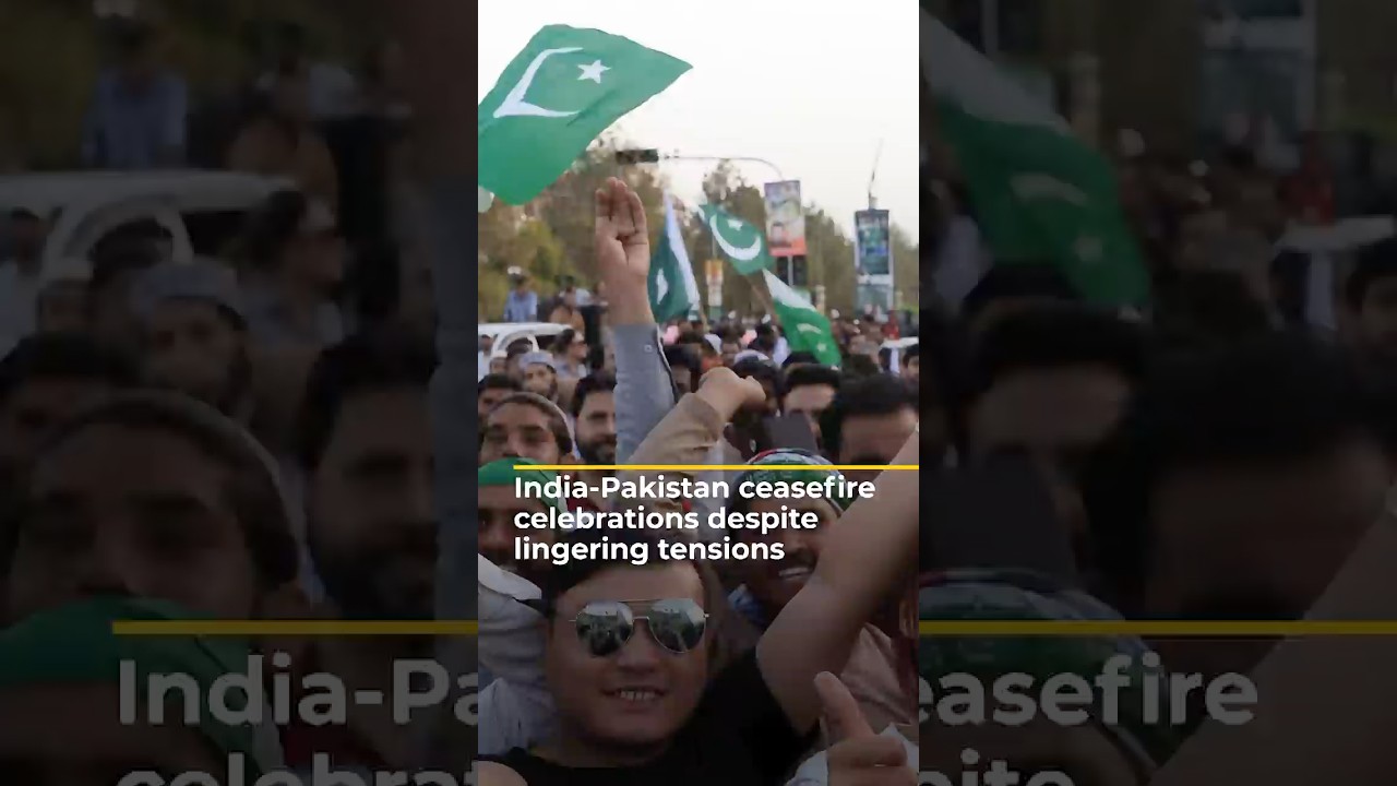 India-Pakistan ceasefire celebrations despite lingering tensions | AJ #shorts
