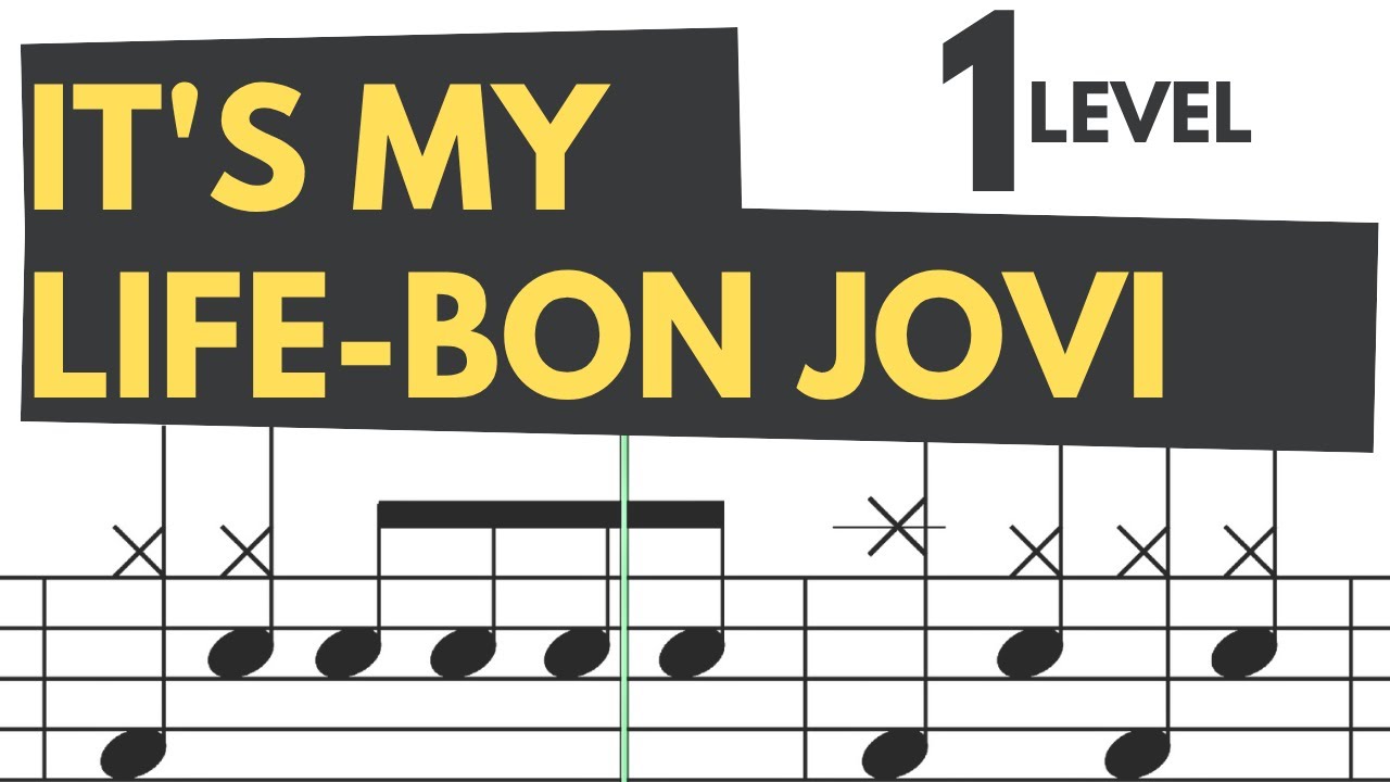 It's My Life - Bon Jovi Level 1 Drum Score