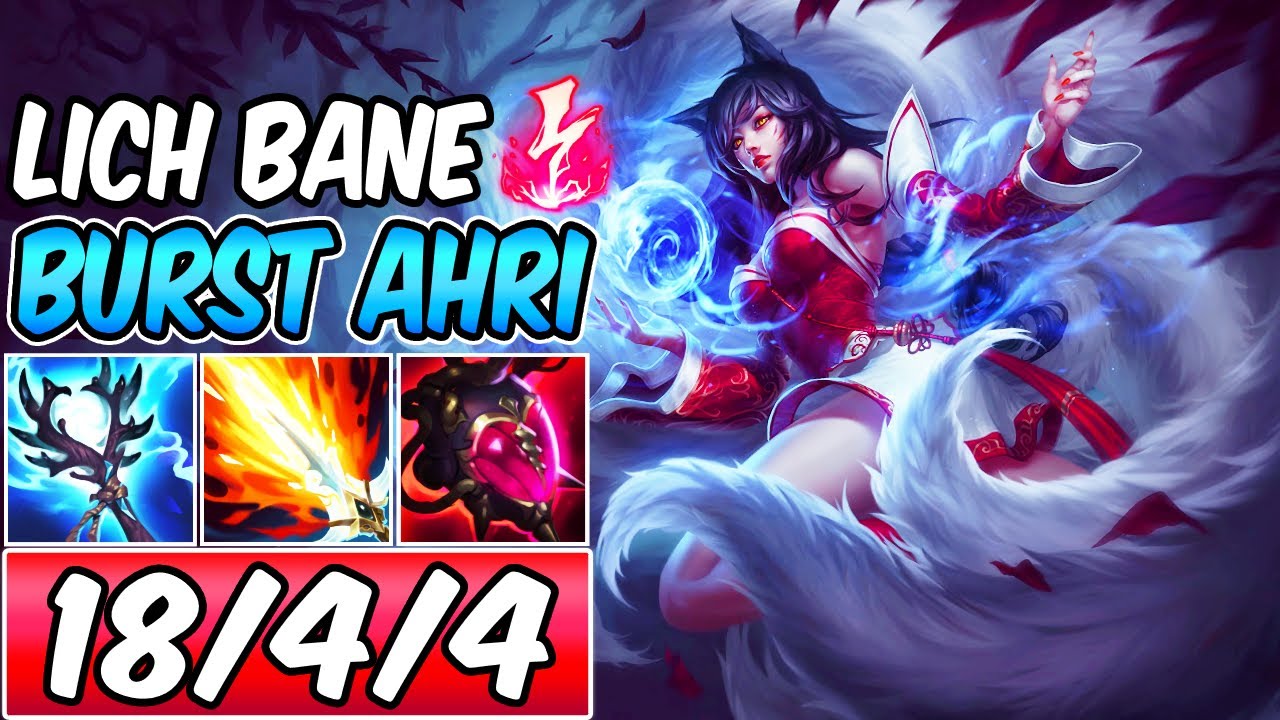 LICH BANE MAX BURST AHRI MID FULL AP | New Build & Runes | League of Legends