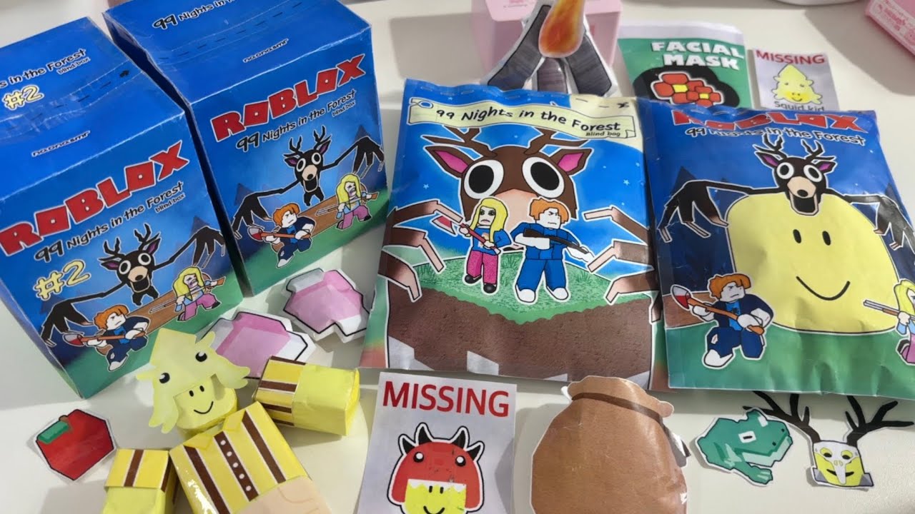 [🪵Paperdiy🪵] Roblox 99 Nights in the Forest Paper Crafts Compilation ASMR✨ Unboxing | Blind box