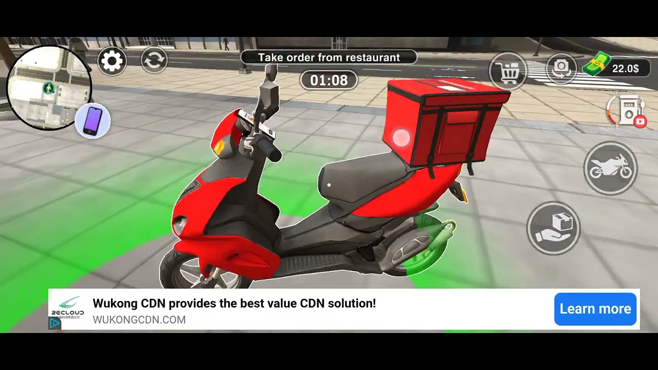 AKU JADI PENGHANTAR MAKANAN DI GAME {Urban Food Delivery Game} Random game
