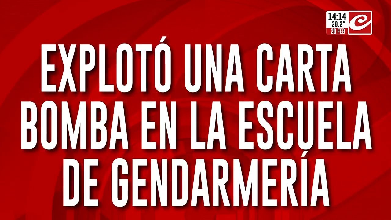 Explotó una carta bomba en la Escuela Superior de Gendarmería