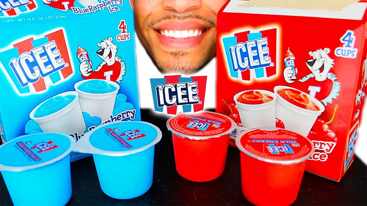 ICEE SLUSHIES BLUE RED MAKER MACHINE FUN FACTORY EATING SHOW NO TALKING CRUNCHY