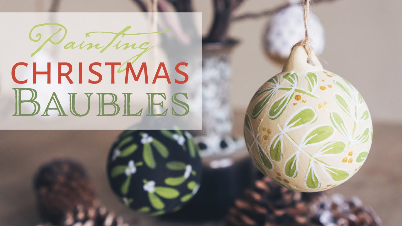Decorating Ceramic Baubles | A Christmas Craft Project