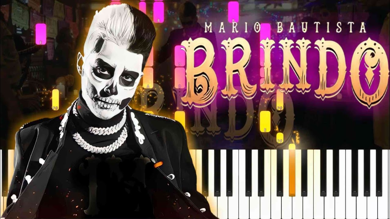 Mario Bautista  - Brindo  Piano Tutorial / Cover / Instrumental / letra / Karaoke