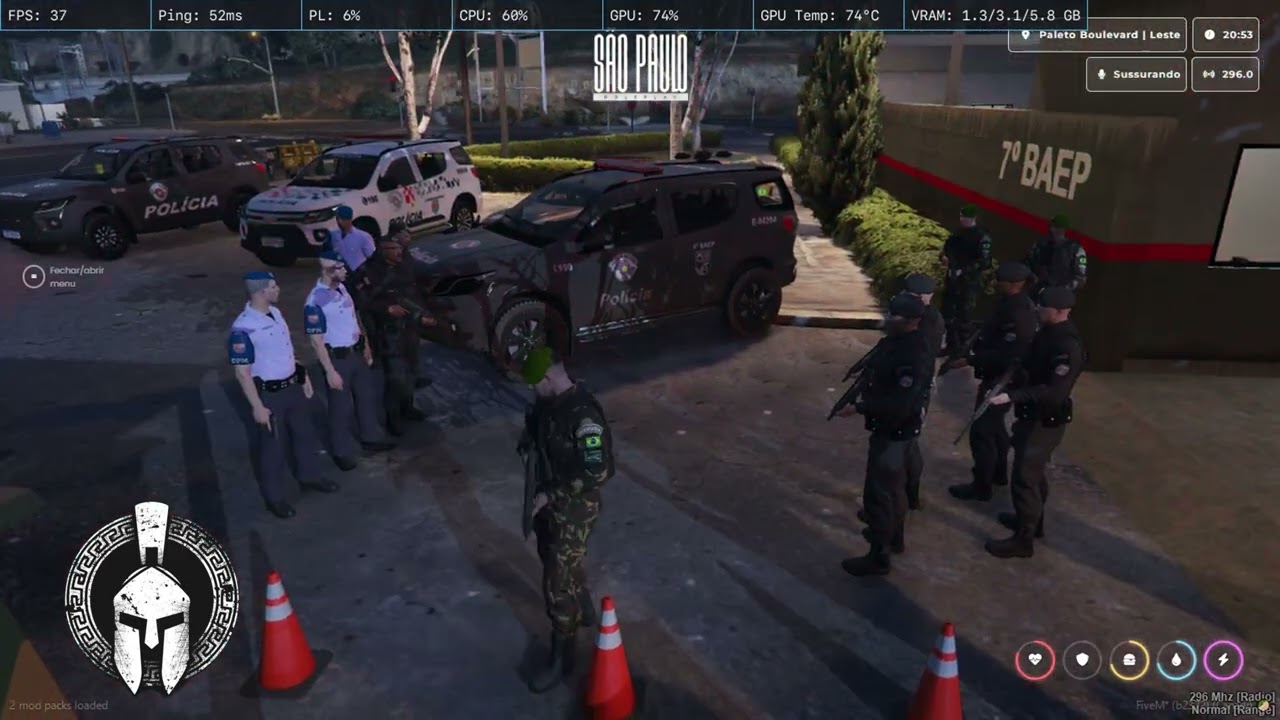 GTA V RP. corregedoria queria crescer para cima do baep e se deu mal