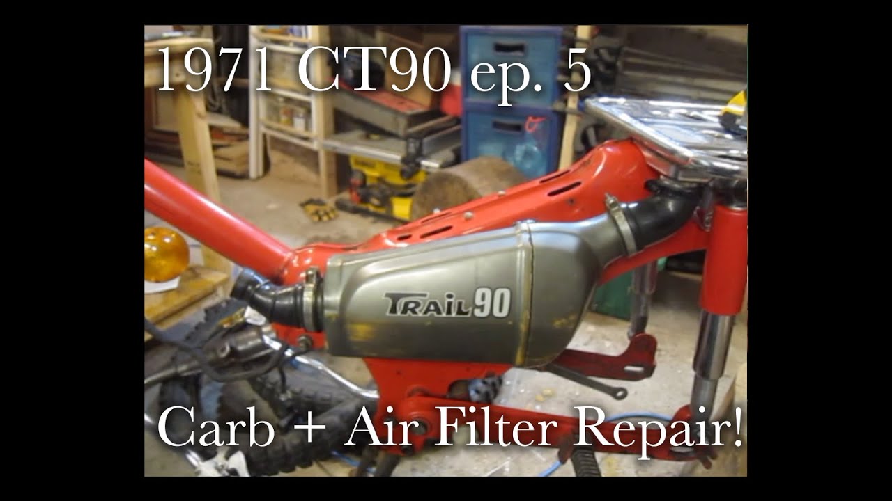 1971 Honda CT90 ep. 5: Air Filter Housing Repair and Carb Cleaning