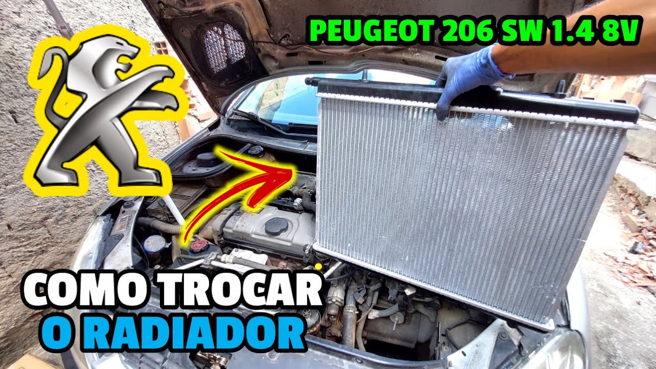 COMO TROCAR O RADIADOR DO PEUGEOT 206
