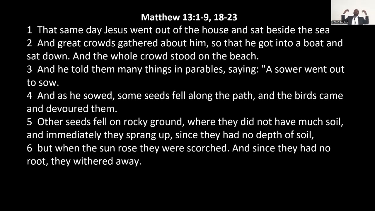 09/14/2025 | Heart Conditions: The Parable of the Sower, Matthew 13:1-9, 18-23  | Dr. Atsen