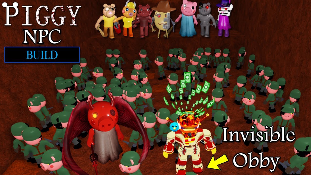 ROBLOX EXTREME PIGGY 2 HOUSE NPC!! I BUILT A 999 ITEM PARADISE AND A 999 SOLDIER PIT!!